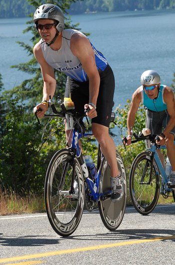 picture of patrick and debbie oborn after Ironman