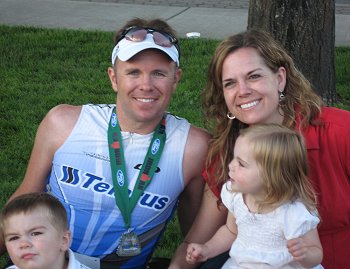 picture of patrick and debbie oborn after Ironman