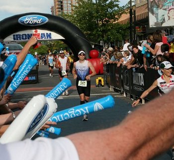 picture of patrick and debbie oborn after Ironman
